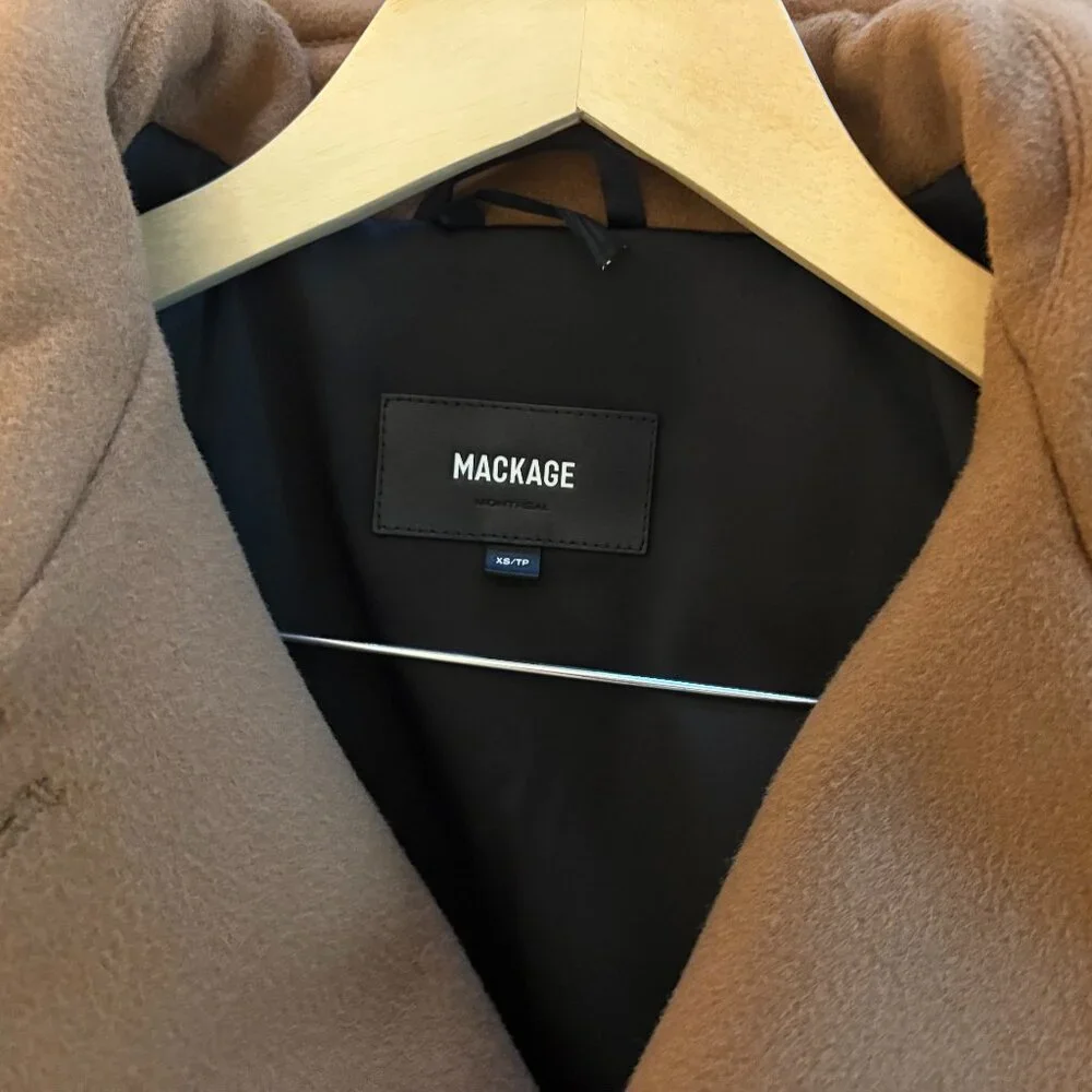 Mackage Elodie Wool Coat Size XS in Camel - Picture 8 of 16